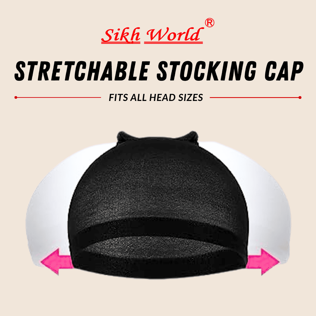 Singhs black stocking skull cap