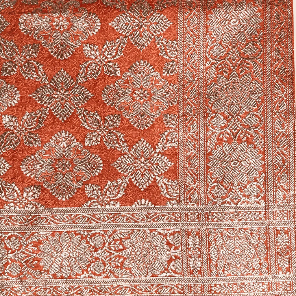 ej Noor Pure Banarasi Silk Rumala Sahib Double Set with cotton lining. 