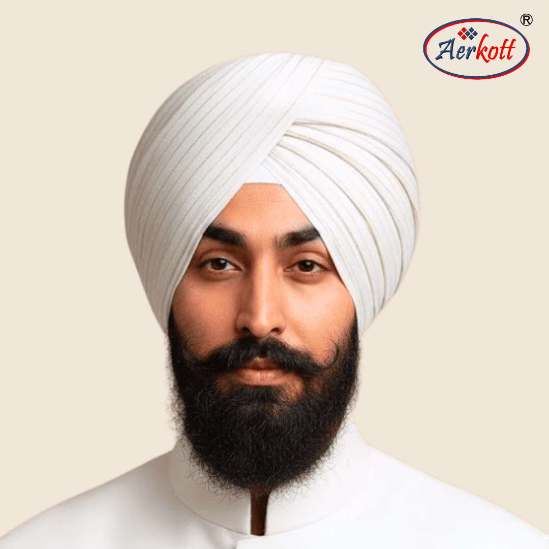 lurex golden silver lines turban