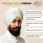 fancy designer lurex turban golden silver 