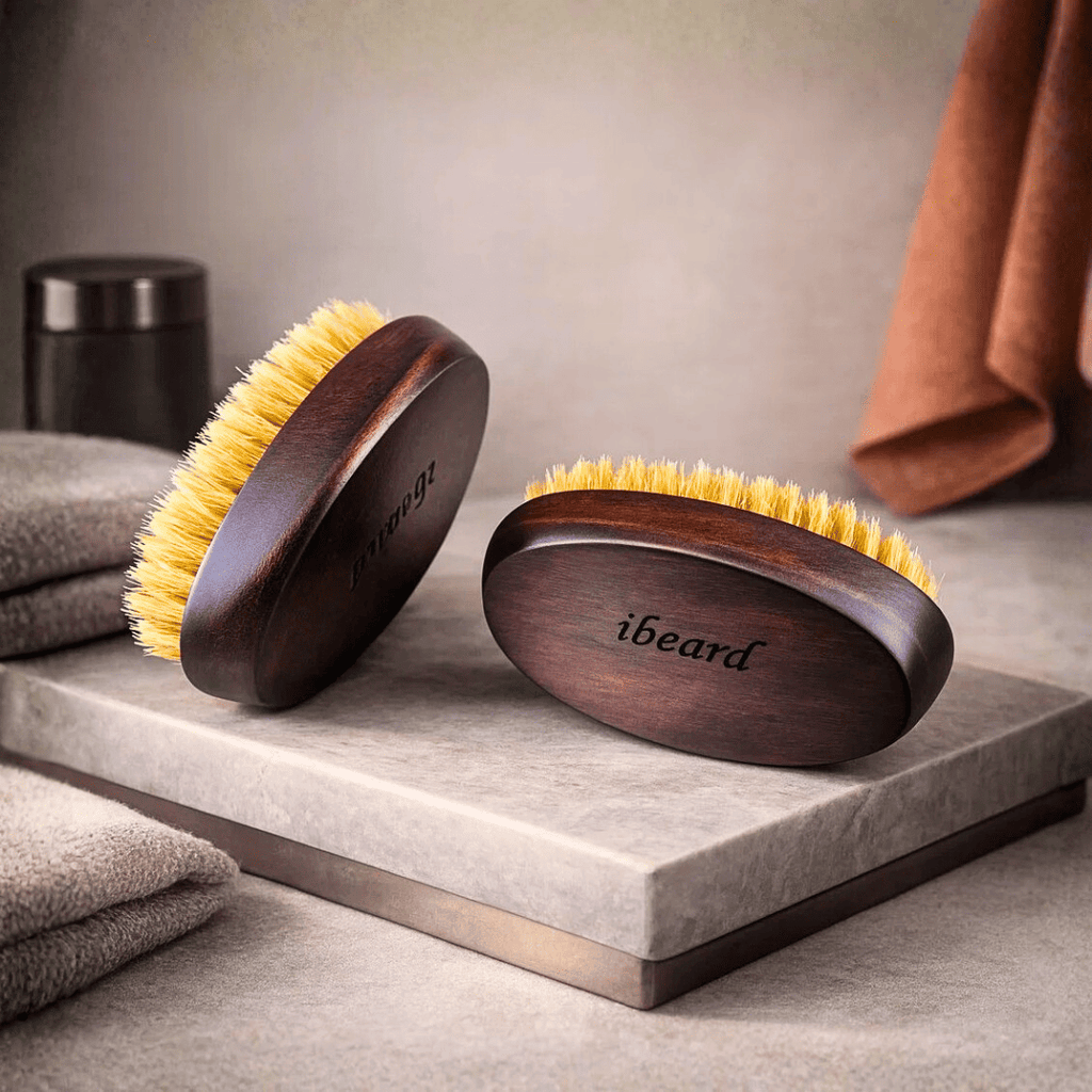 ibeard ELITE Beard Brush With Natural Boar Bristles (King Size)