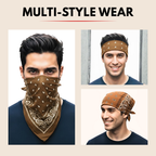 brown paisley bandana in cotton