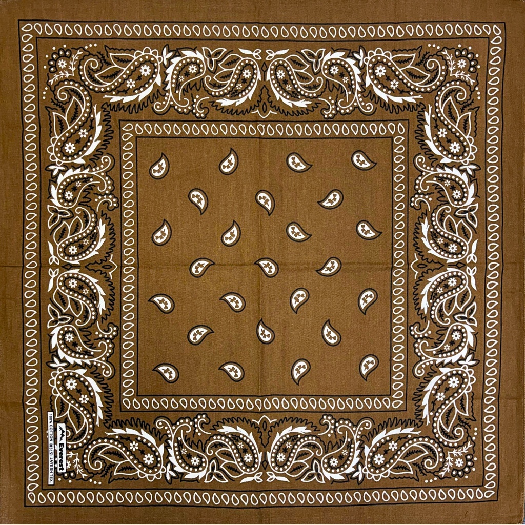 brown paisley bandana fancy headwrap brown