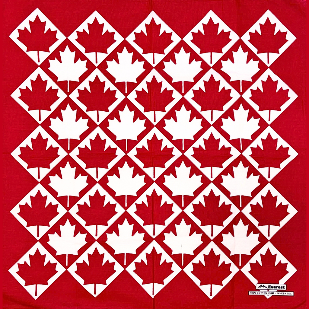 canada flag square bandana red color 