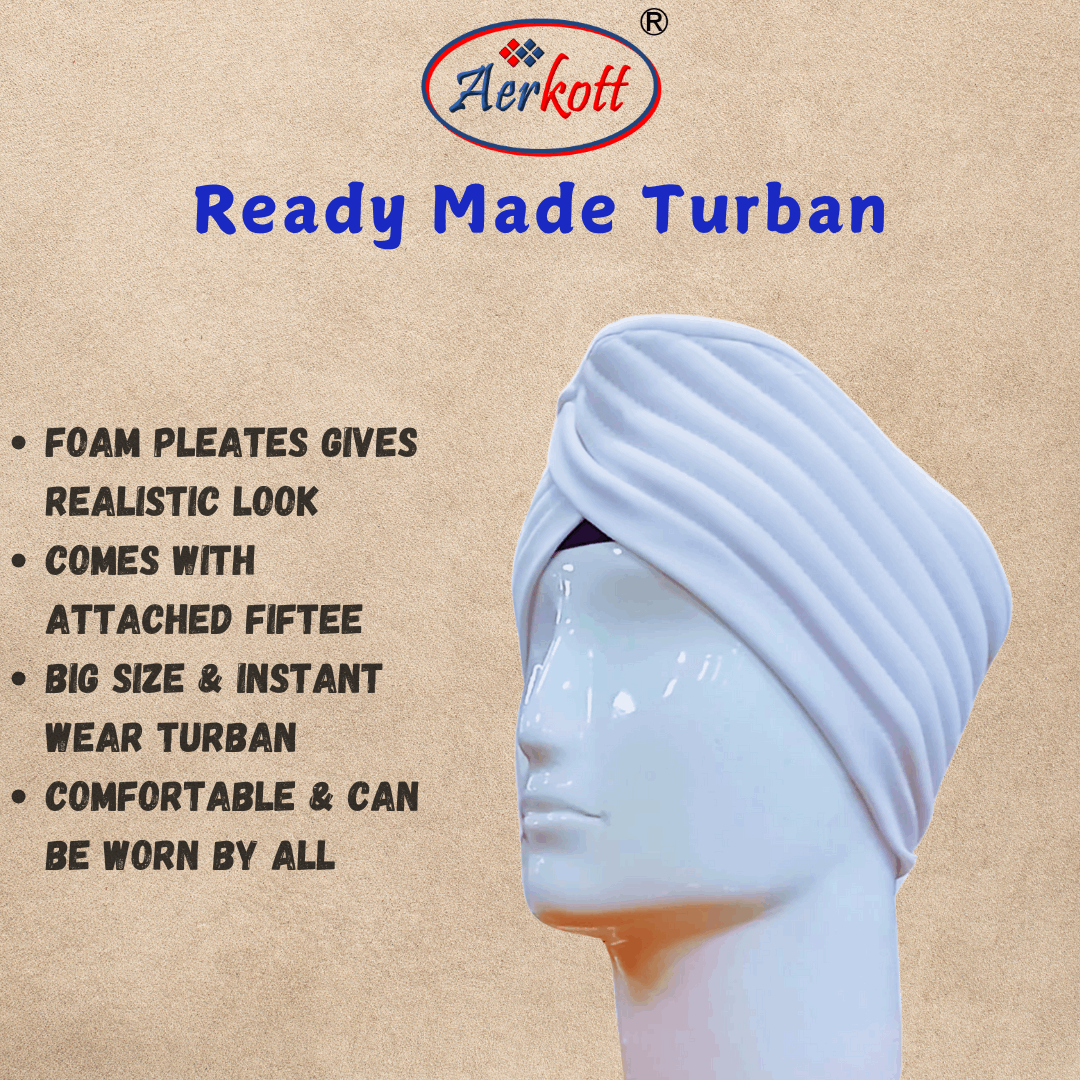 Aerkott ReadyMade Turban White