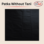 Black fabric with Aerkott logo on a beige background
