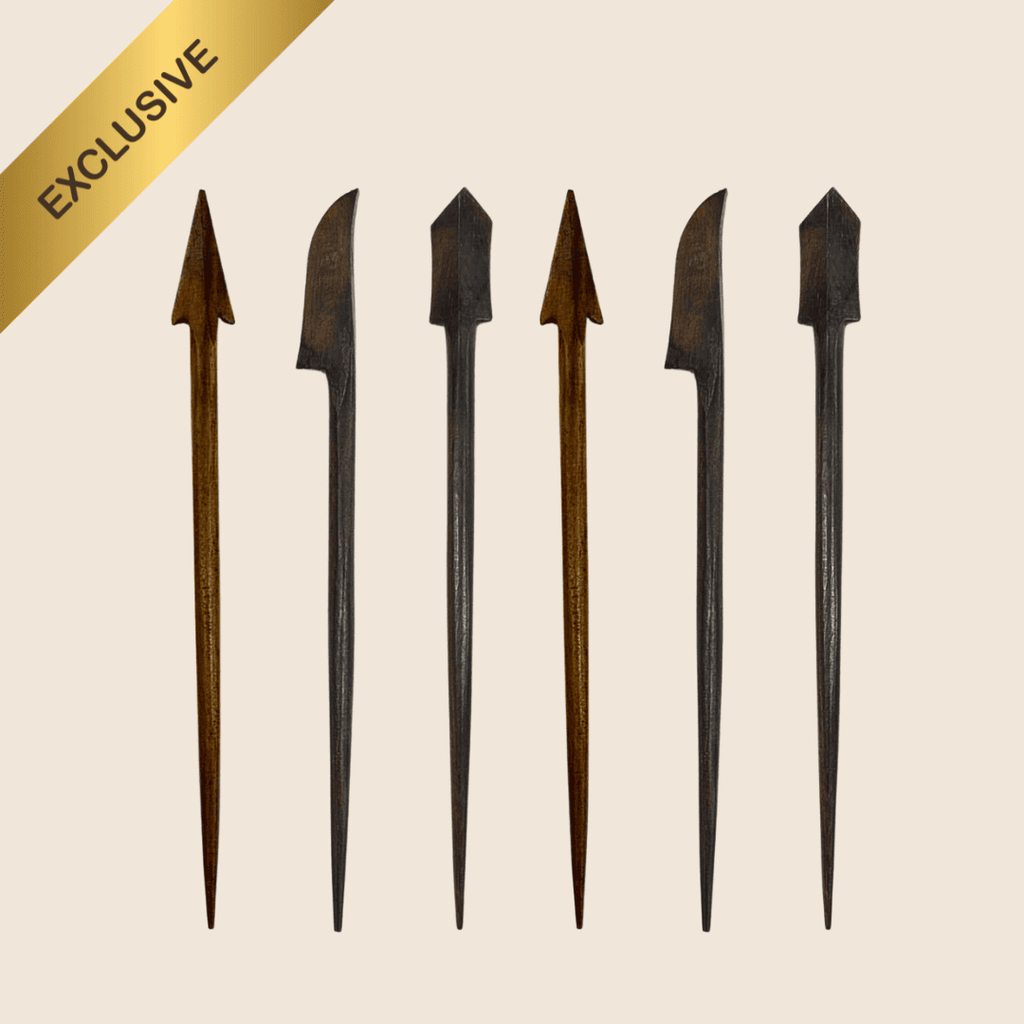 Premium Wooden Baz/Salai (Pack of 6)