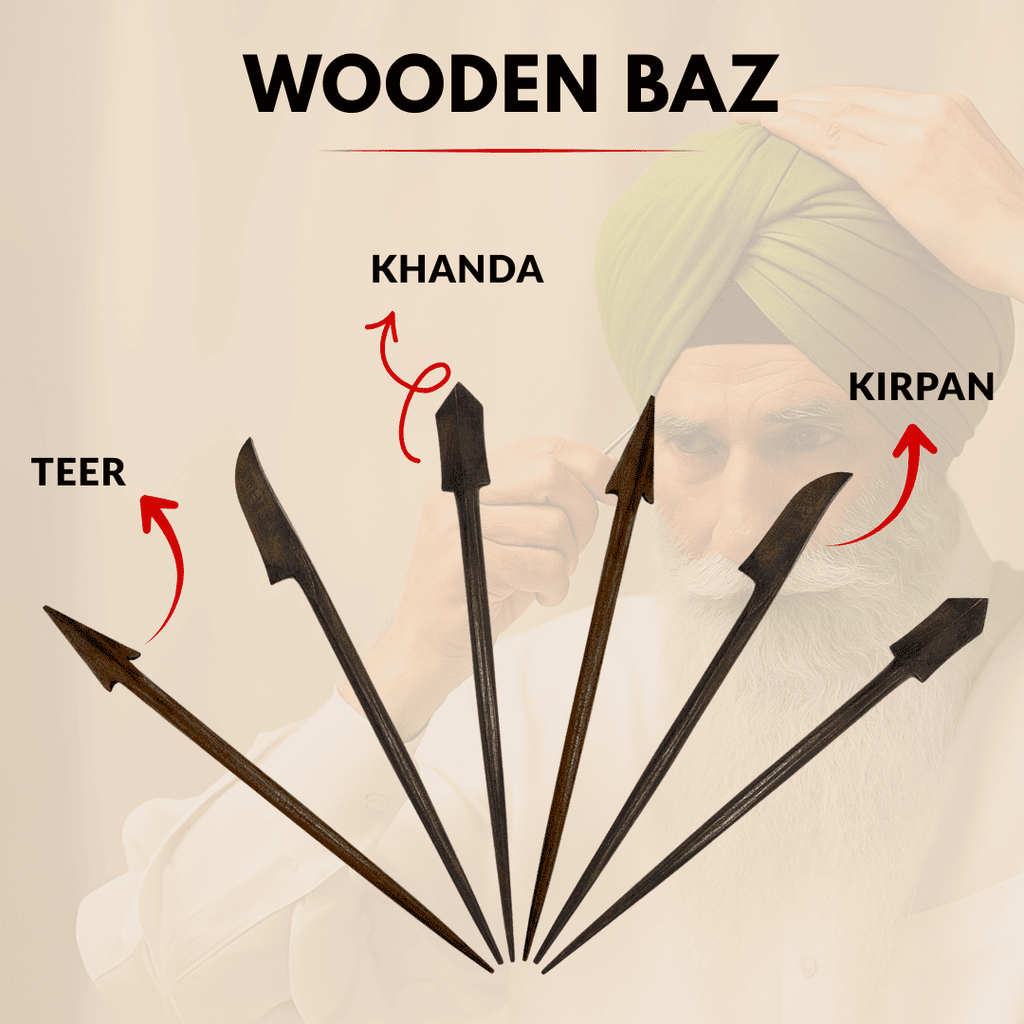 Premium Wooden Baz/Salai (Pack of 6)