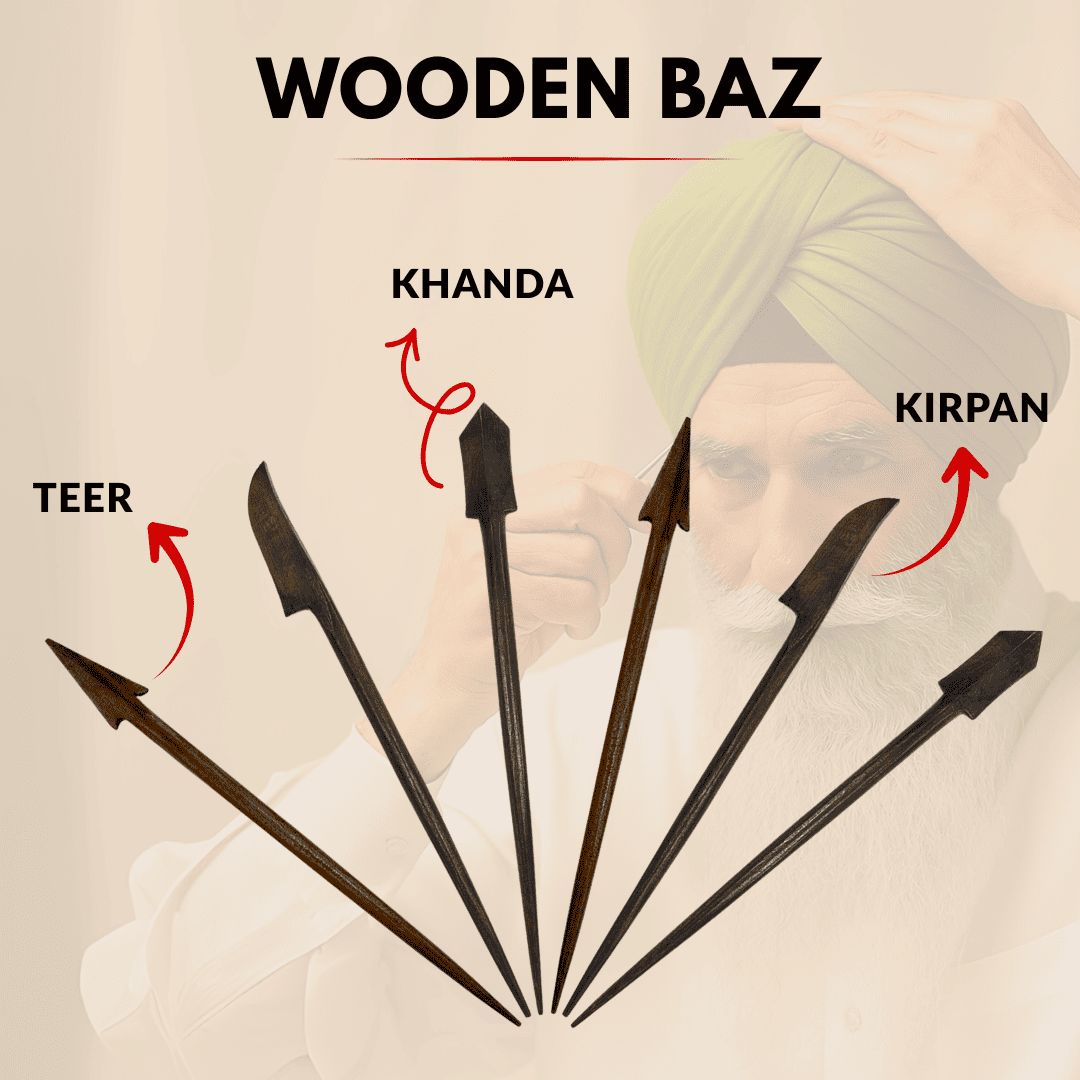 Premium Wooden Baz/Salai (Pack of 6)