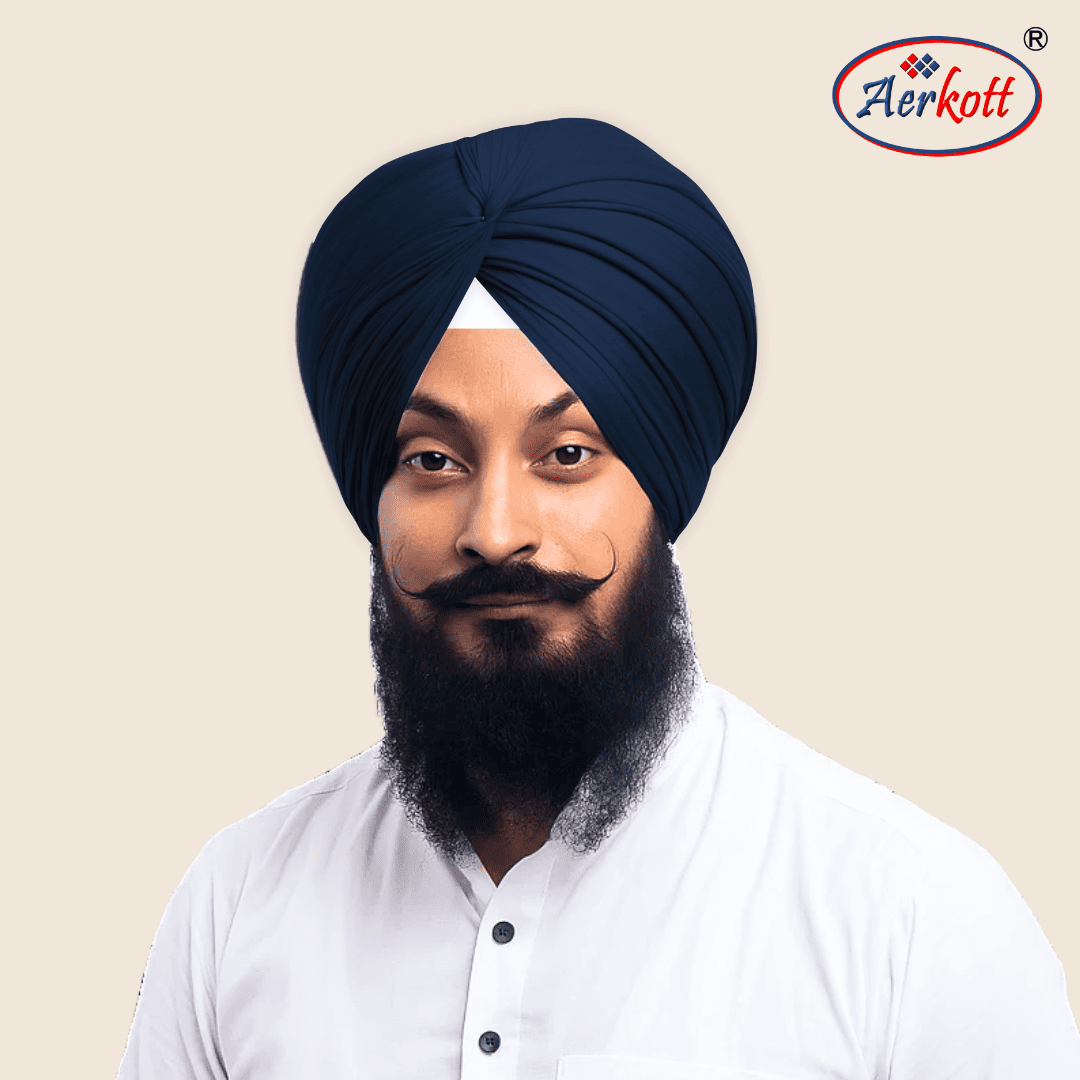madhurani full voile navy blue turban best quality