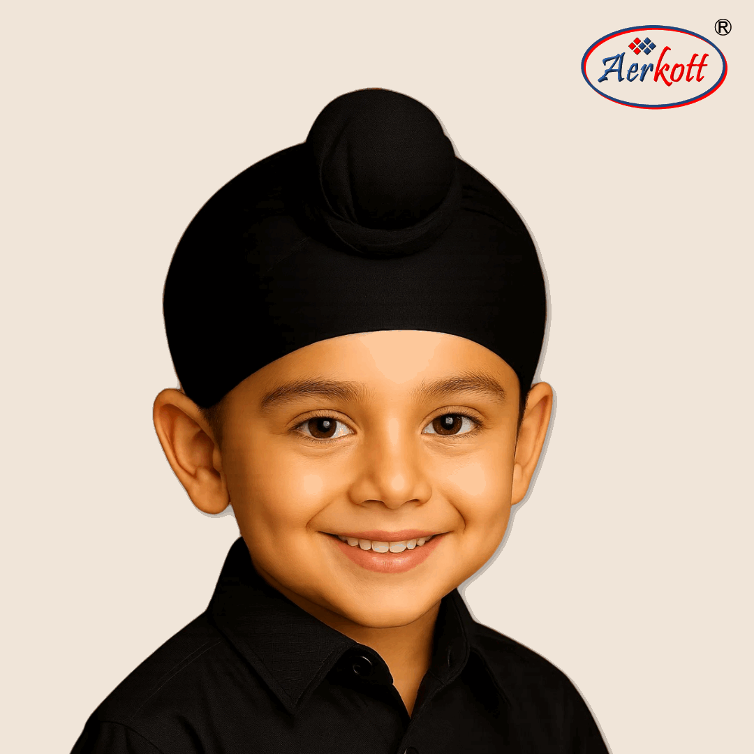 4 tani patka for sikh kids black