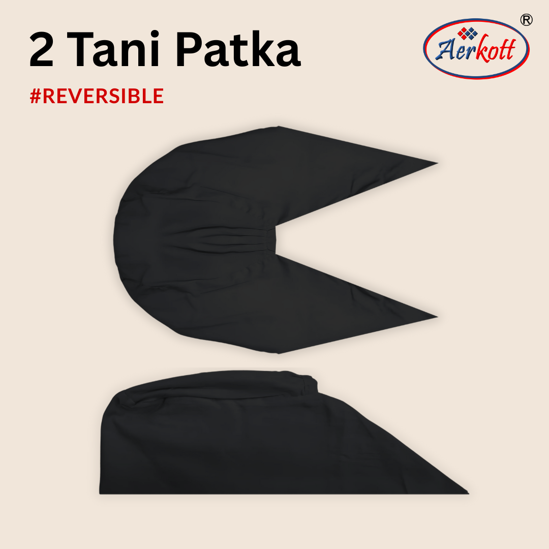 black 2 tani dastar/patka