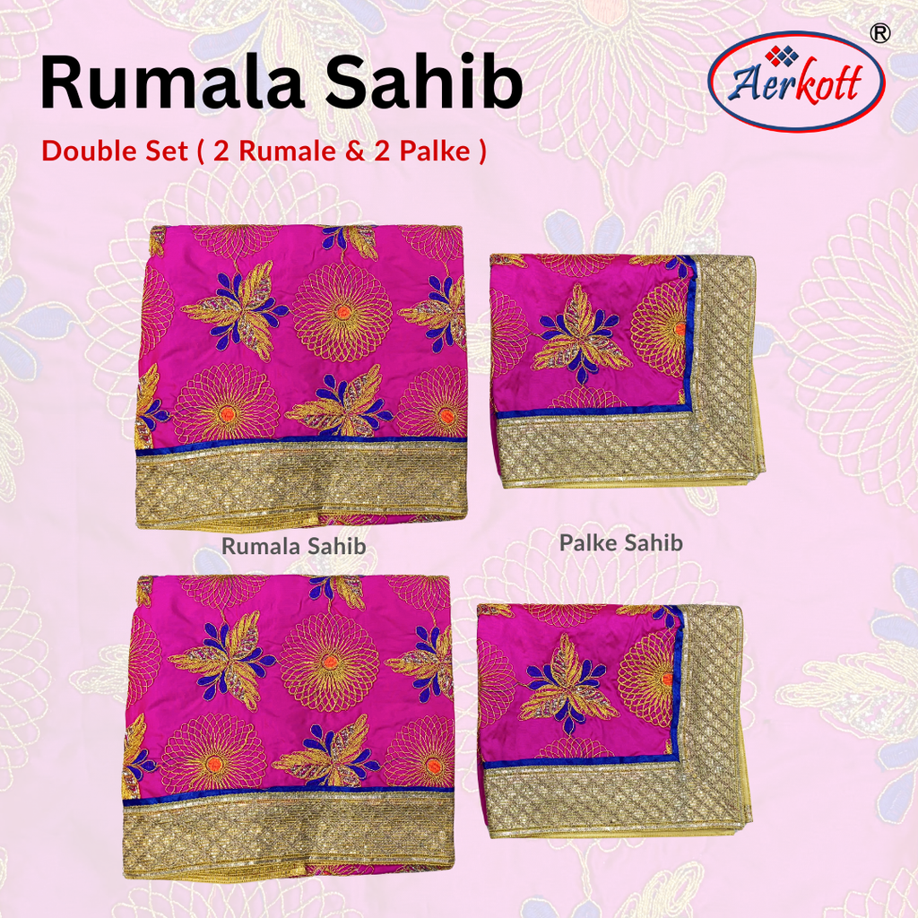 hand-embroidered zari rumala sahib