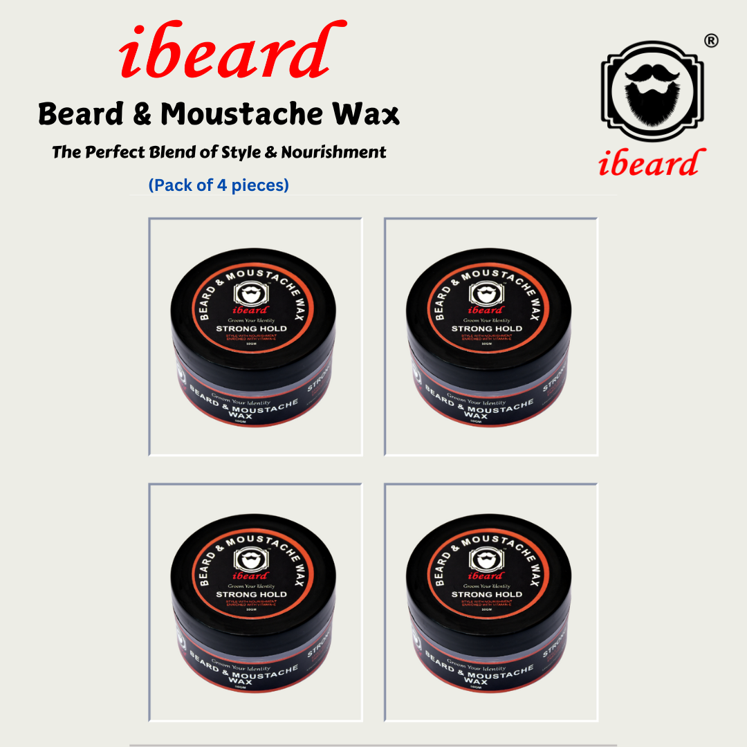 ibeard Beard and Moustache Wax (50gms) x [Pack of 4 pieces]