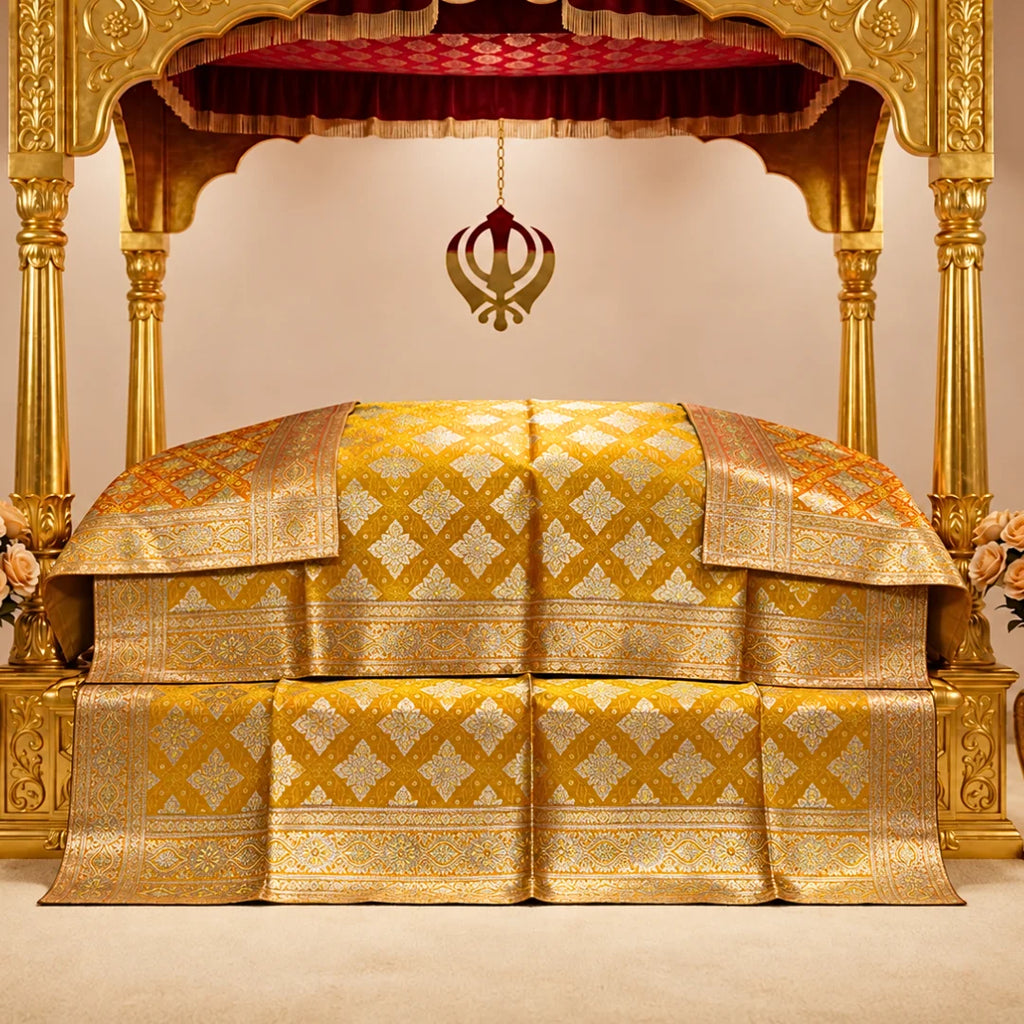 Kesar Noor dual-tone pure Banarasi silk Rumala Sahib double set