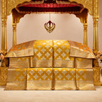 Kesar Noor dual-tone pure Banarasi silk Rumala Sahib double set