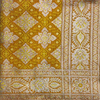 Kesar Noor Banarasi silk Rumala Sahib with gold zari weaving and cotton lining