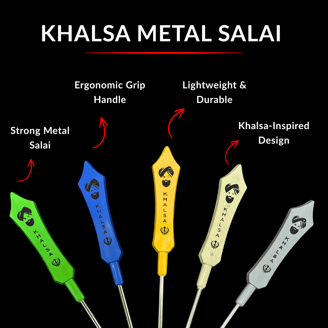 features of khalsa metal plastic tip salai baz for sikh