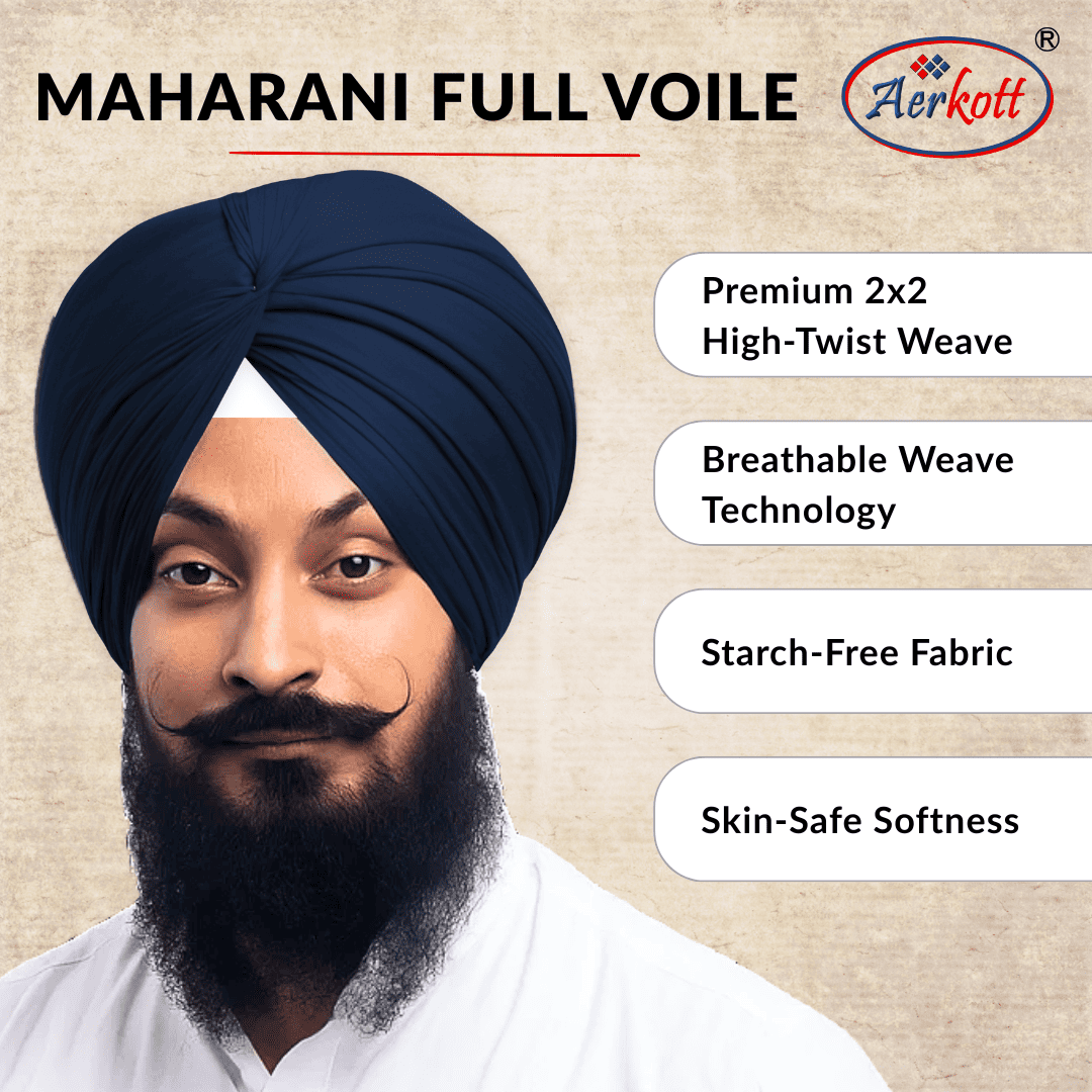 maharani full voile navy blue pagg turban buy online