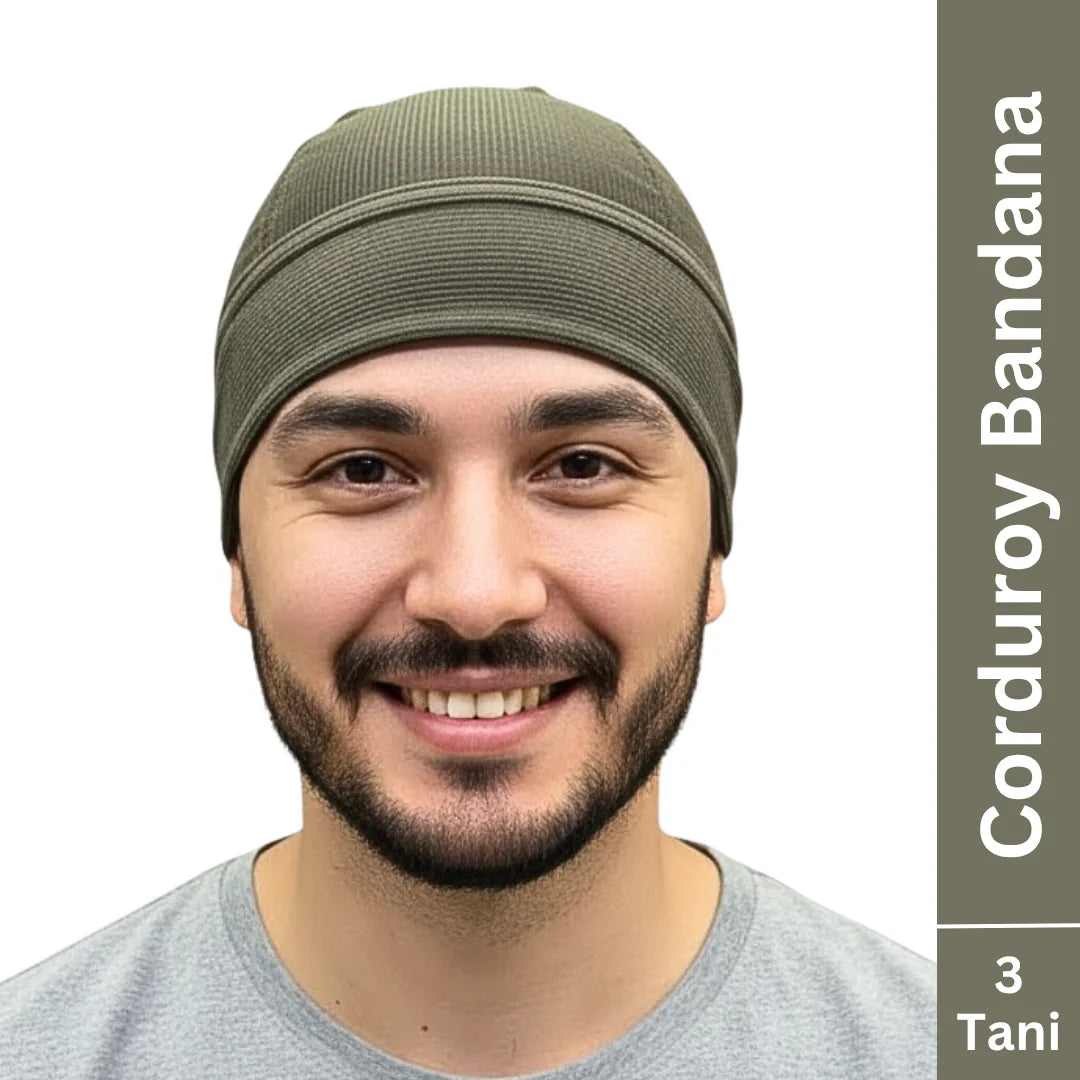 olive green corduroy 3 tani bandana for men