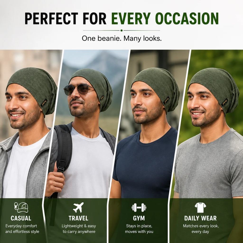 plain hosiery beanie lightweight and for all seasons and all occassions. daily wear beanie for sports and hiking