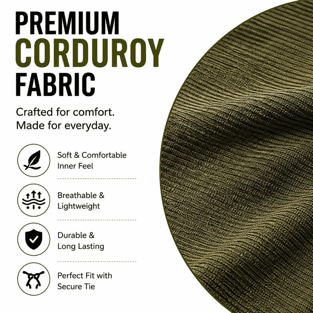 premium corduroy bandana for men for all head sizes 