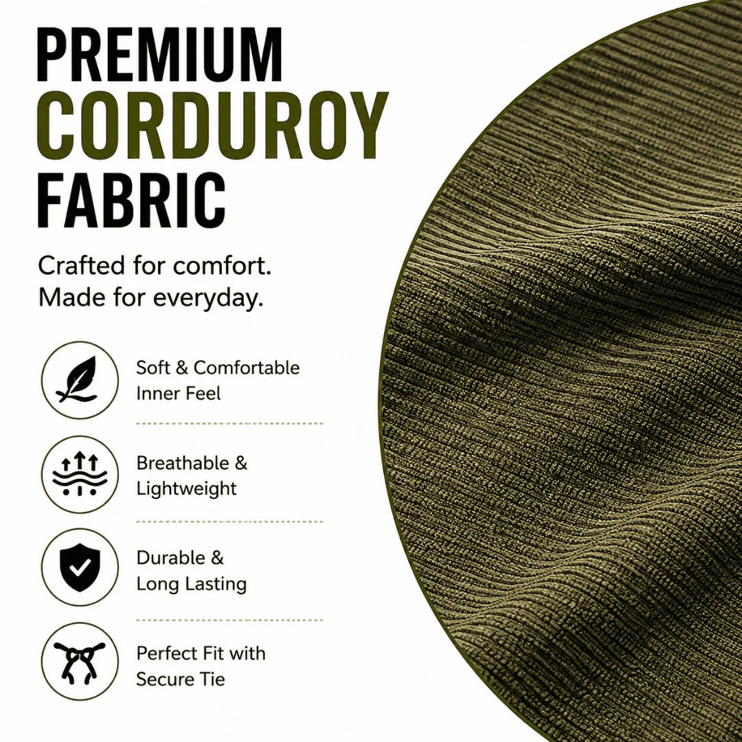 premium corduroy bandana for men for all head sizes 