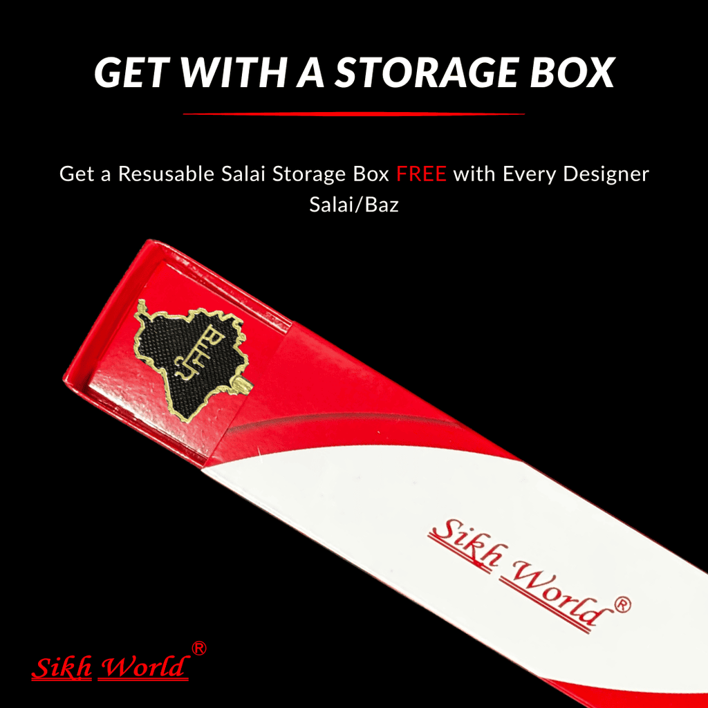 punjab heritage salai baz with premium gifting storage box for sikh men