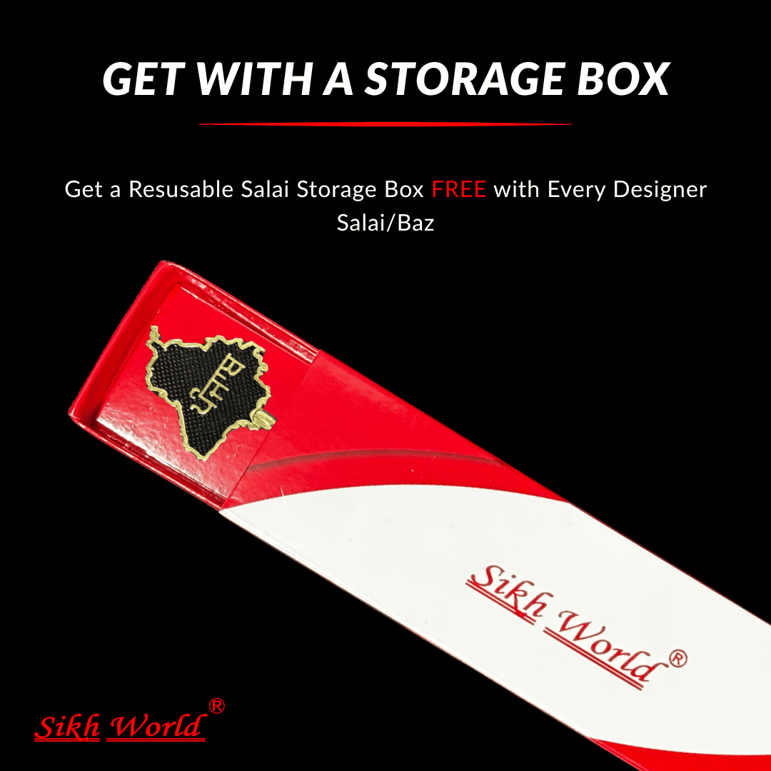 punjab heritage salai baz with premium gifting storage box for sikh men