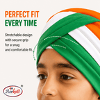 ready to wear indian tricolor turban for kids and adults for independence and republic day