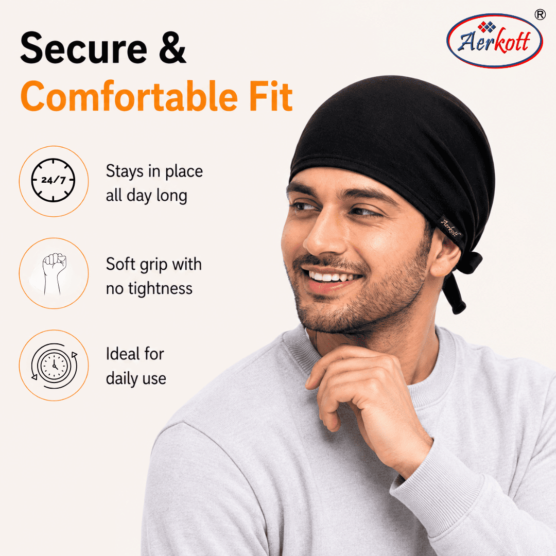 secure and comfortable quickfit hosiery bandana 2 strings