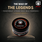 Beard and moustache wax container with 'ibeard' branding on a dark background