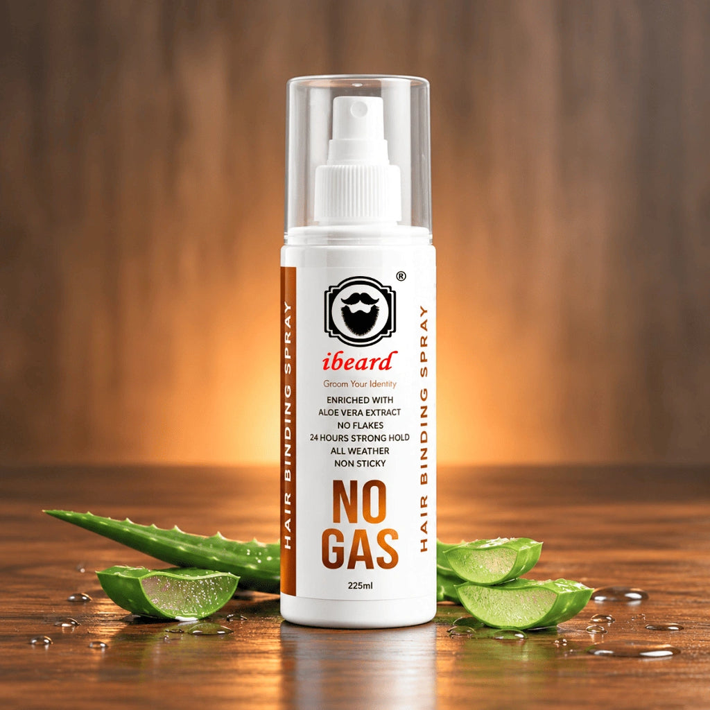 worlds first no gas hair binding spray for beard styling for sikh men