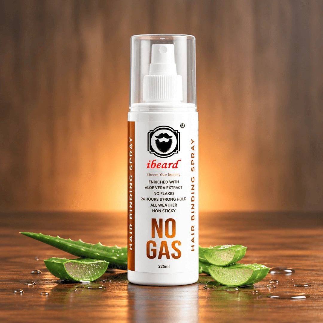 worlds first no gas hair binding spray for beard styling for sikh men